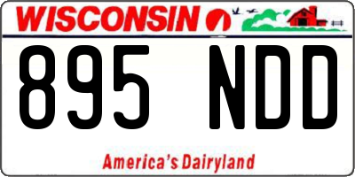 WI license plate 895NDD