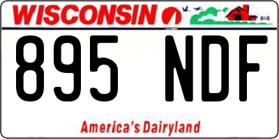 WI license plate 895NDF