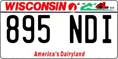 WI license plate 895NDI
