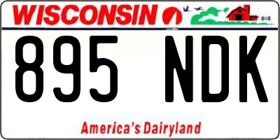 WI license plate 895NDK
