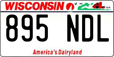 WI license plate 895NDL
