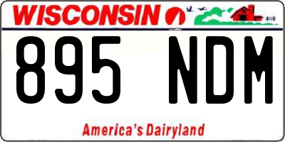 WI license plate 895NDM