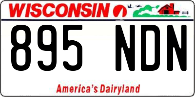 WI license plate 895NDN