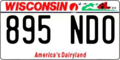 WI license plate 895NDO