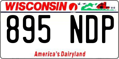 WI license plate 895NDP