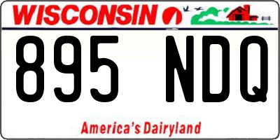 WI license plate 895NDQ