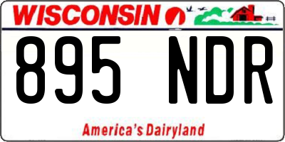 WI license plate 895NDR
