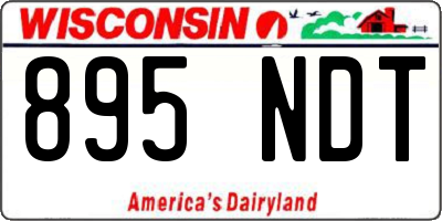 WI license plate 895NDT