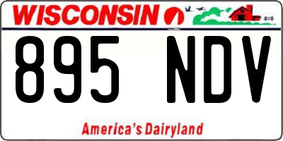 WI license plate 895NDV