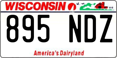 WI license plate 895NDZ