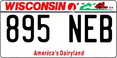 WI license plate 895NEB