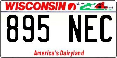WI license plate 895NEC