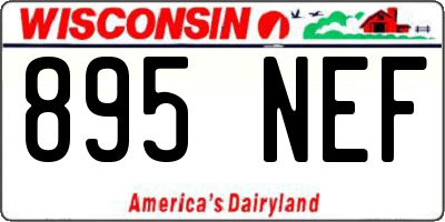 WI license plate 895NEF