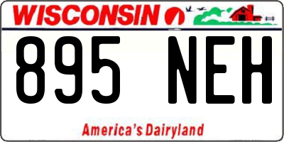 WI license plate 895NEH