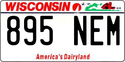 WI license plate 895NEM