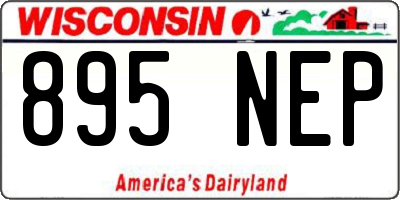 WI license plate 895NEP