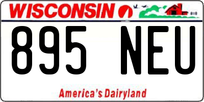 WI license plate 895NEU