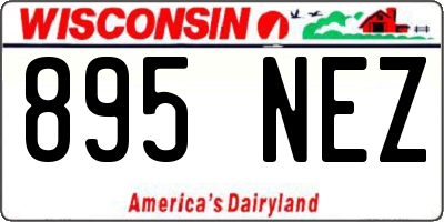 WI license plate 895NEZ