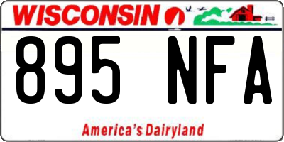 WI license plate 895NFA