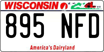 WI license plate 895NFD