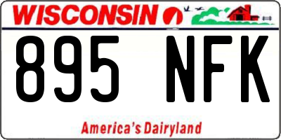 WI license plate 895NFK
