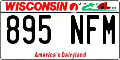 WI license plate 895NFM