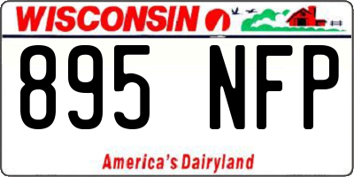 WI license plate 895NFP