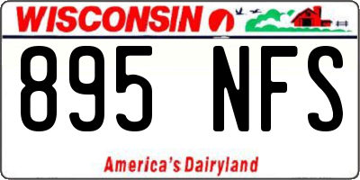 WI license plate 895NFS