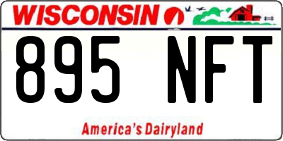 WI license plate 895NFT