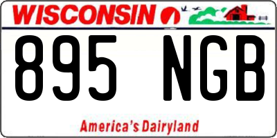WI license plate 895NGB