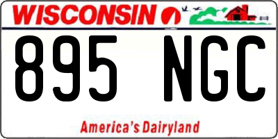 WI license plate 895NGC
