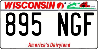 WI license plate 895NGF