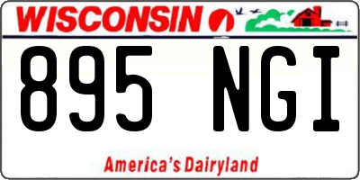 WI license plate 895NGI