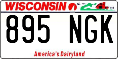 WI license plate 895NGK
