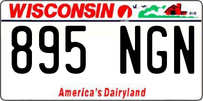 WI license plate 895NGN