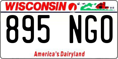 WI license plate 895NGO