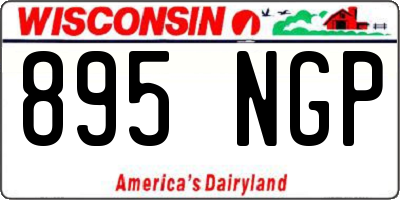 WI license plate 895NGP