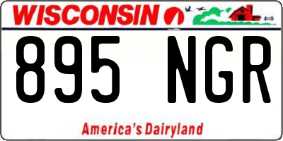 WI license plate 895NGR