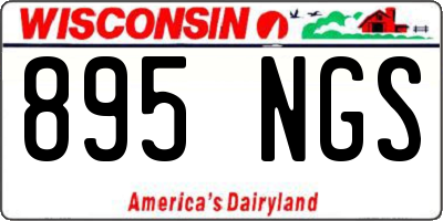 WI license plate 895NGS