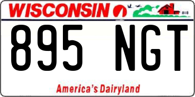 WI license plate 895NGT