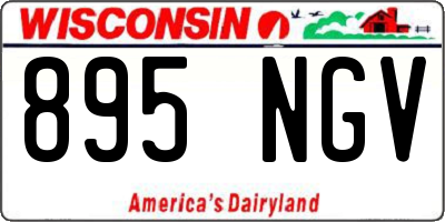 WI license plate 895NGV
