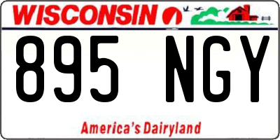 WI license plate 895NGY