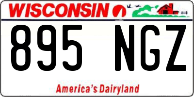 WI license plate 895NGZ