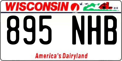 WI license plate 895NHB