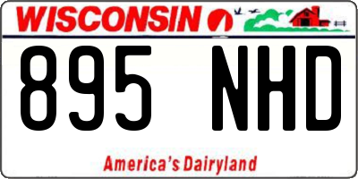 WI license plate 895NHD