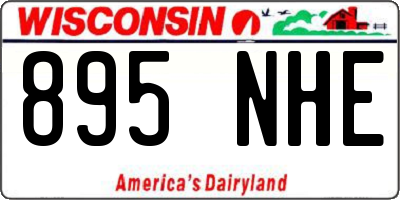 WI license plate 895NHE