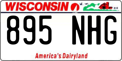 WI license plate 895NHG