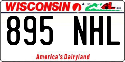 WI license plate 895NHL