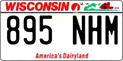 WI license plate 895NHM