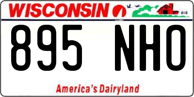 WI license plate 895NHO
